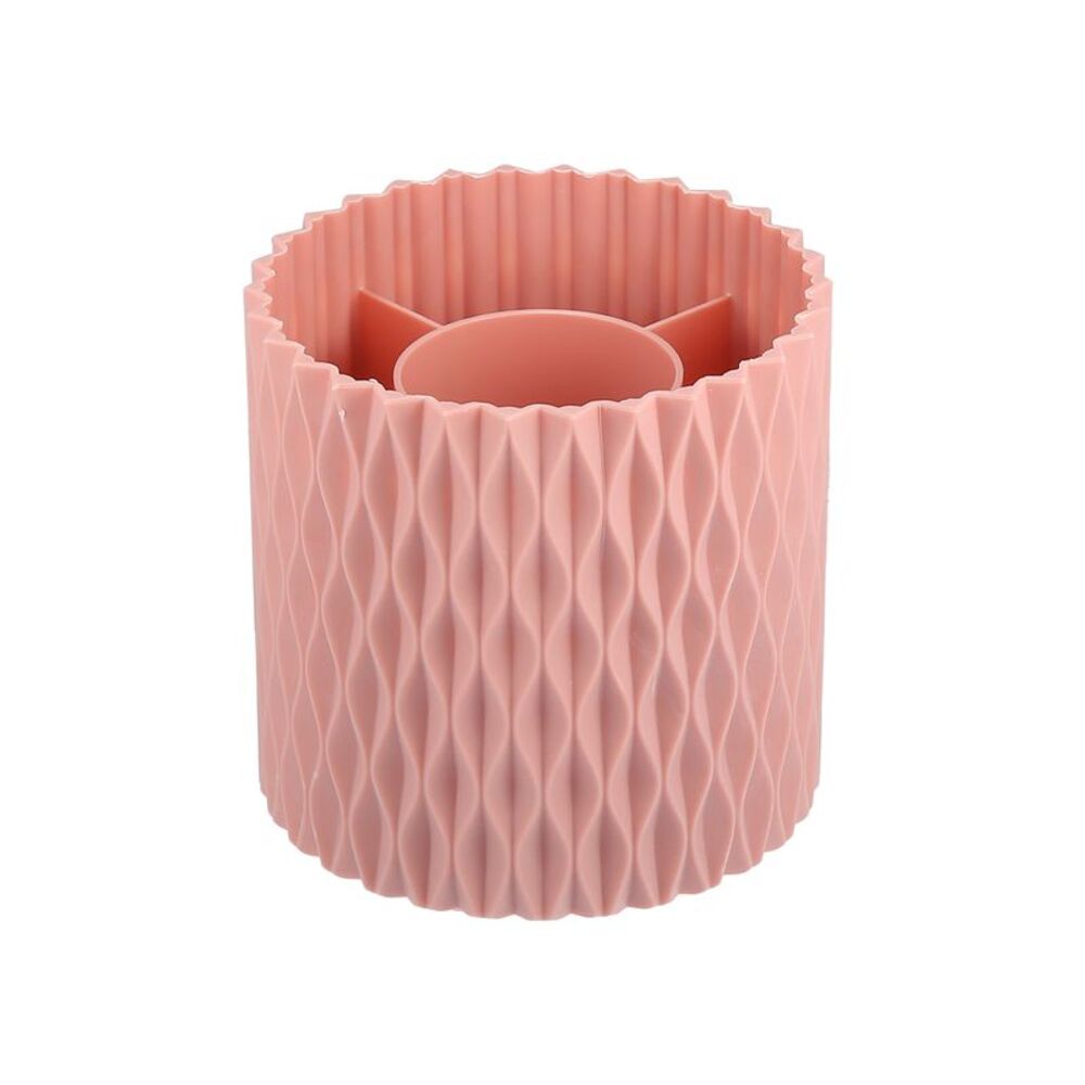 360 Rotating Makeup Organizer Multi-Functional Pen Holder Pink